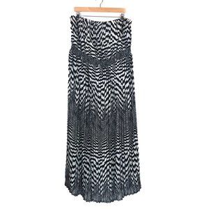 Lane Bryant Black and White Strapless Dress